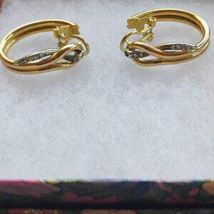 18k solid gold hoop earrings